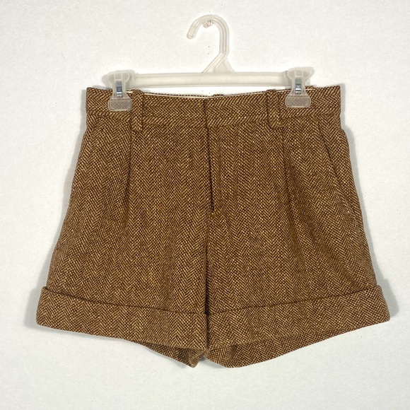 Marc by Marc Jacobs Brown Wool Herringbone Women Shorts size 2 - Picture 1 of 14